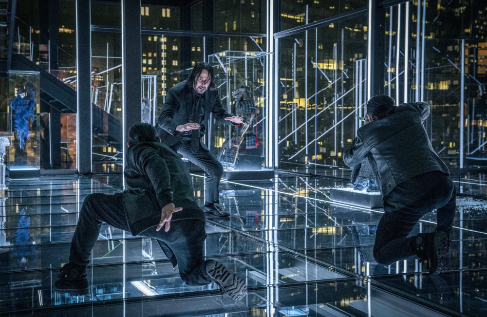 The dazzling, yet deadly, glass house fight sequence from John Wick: Chapter 2.